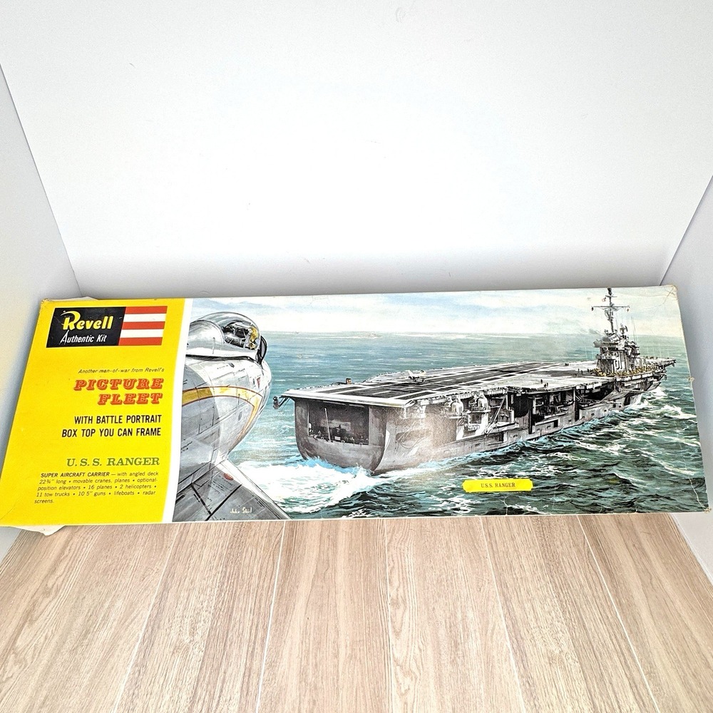 Revell Picture Fleet USS Ranger Model Kit Incomplete Vintage 1960s PARTS